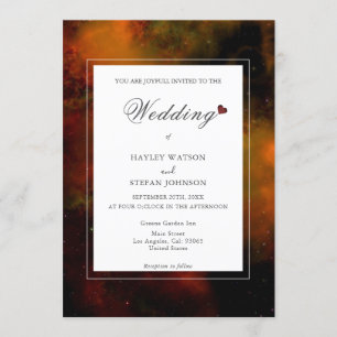 Modern Space Science Fiction Wedding Kaart