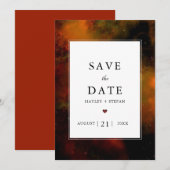 Modern Space Science Fiction Wedding Save the Date (Voorkant / Achterkant)