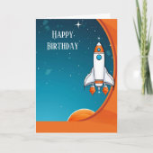 Modern Space Shuttle Gevouwen Wenskaart Aankondiging (Voorkant)