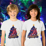 Modern Space Skateboarden Santa Christmas Kinder Tri-Blend Shirt<br><div class="desc">In een jaar van ruimte- en hemelse gebeurtenissen in overvloed,  is deze astronaut Santa skateboarden voor een kerstboom terwijl hij zijn speelgoed aflevert,  cool en modern. Met zijn unieke beelden die een stellair jaar vastleggen,  is dit shirt een voor de hand liggende keuze voor elke ruimteliefhebbende jongen of meisje!</div>