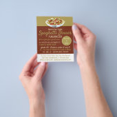 Modern Spaghetti Dinner Fundraiser Event Flyer (Hand)