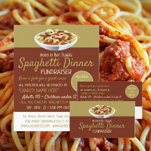 Modern Spaghetti Dinner Fundraiser Event Flyer
