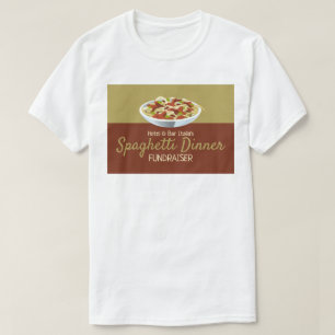 Modern Spaghetti Dinner Fundraiser Event T-shirt