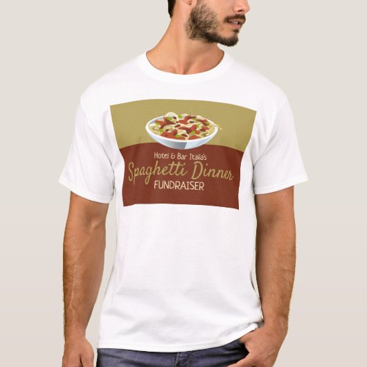 Modern Spaghetti Dinner Fundraiser Event T-shirt (Voorkant)