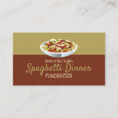 Modern Spaghetti Dinner Fundraiser Event Visitekaartje (Voorkant)