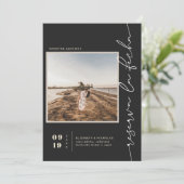 Modern Spain Boho Desert | Vierkant foto Save The Date (Staand voorkant)