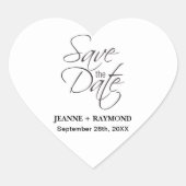 Modern sparen de aankondiging van het huwelijk van hart sticker (Voorkant)