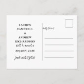 Modern Sparen de Briefkaart van de Datum van het Z (Achterkant)