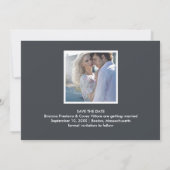 Modern sparen de Collage van de Foto van de Datum Save The Date (Achterkant)