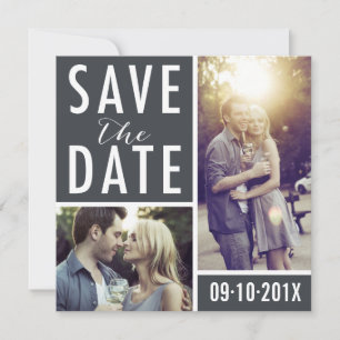 Modern sparen de Collage van de Foto van de Datum Save The Date