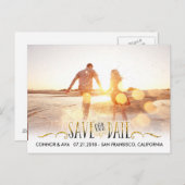 Modern sparen de Datum Aankondigingskaart (Voorkant / Achterkant)