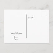 Modern sparen de Datum Blauw van de Powder Aankondigingskaart (Achterkant)