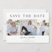 Modern sparen de Datum Drie Foto V2 Kaart (Voorkant)