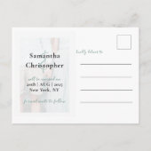 Modern sparen de Datum Elegant de Collage van de F Aankondigingskaart (Achterkant)