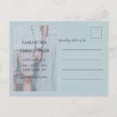 Modern sparen de Datum Elegant de Collage van de F Aankondigingskaart (Achterkant)