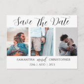 Modern sparen de Datum Elegant de Collage van de F Aankondigingskaart (Voorkant)