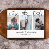 Modern sparen de Datum Elegant de Collage van de F Aankondigingskaart