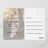 Modern Sparen de Datum Gold Geometric Foto Folie Feestdagen Briefkaart (Achterkant)