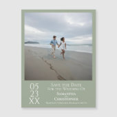 Modern sparen de Datum Groene Magnet van de Foto v (Voorkant)