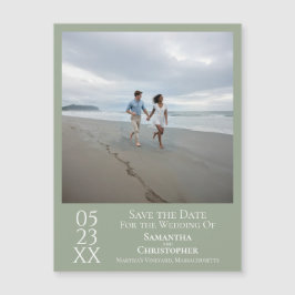 Modern sparen de Datum Groene Magnet van de Foto v