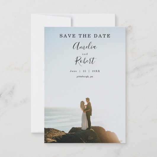 Modern sparen de Datum Kaart (Voorkant)