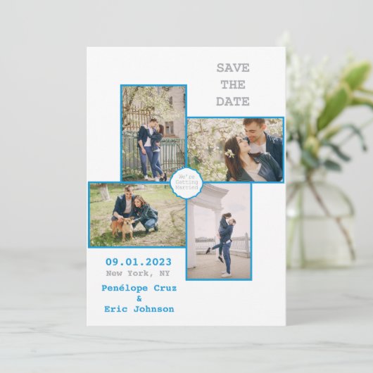 Modern sparen de Datum Kaart (Staand voorkant)