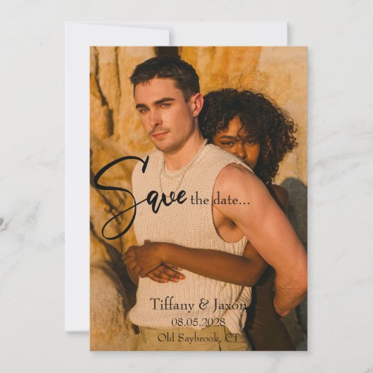 Modern sparen de Datum Kaart (Voorkant)