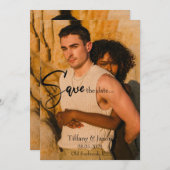 Modern sparen de Datum Kaart (Voorkant / Achterkant)