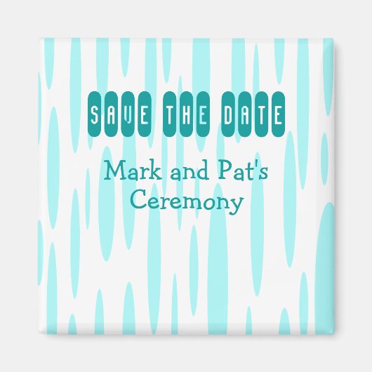 Modern sparen de Datum Magneet (Voorkant)