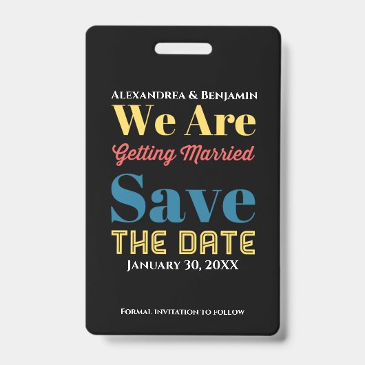 Modern sparen de Datum Mededelingen Kaart Badge (Voorzijde)