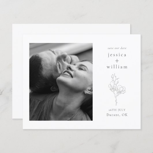 Modern Sparen de Datum met de Bieden van de Begrot (Voorkant / Achterkant)