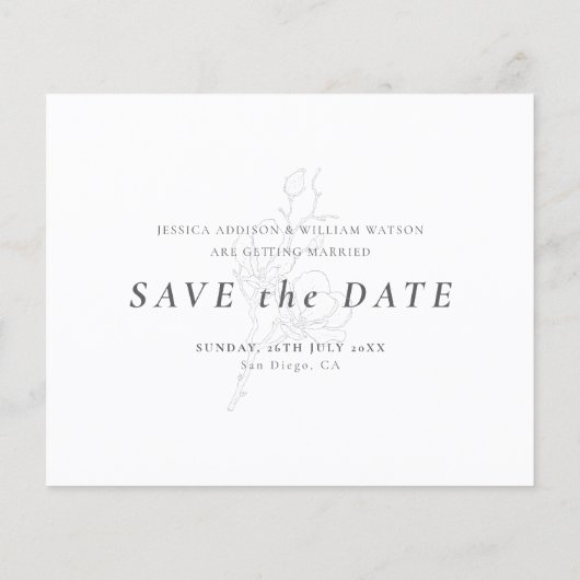 Modern Sparen de Datum met de Bieden van de Begrot (Achterkant)