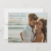 Modern Sparen de Datum met de Foto van het Paar Save The Date (Voorkant)