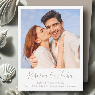 Modern Sparen de Datum met de Foto van het Paar Save The Date