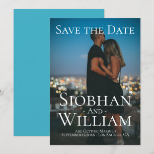 Modern sparen de Datum Persoonlijke Foto Kaart