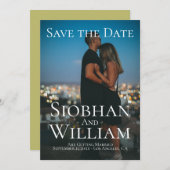 Modern sparen de Datum Persoonlijke Foto Kaart (Voorkant / Achterkant)