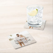 Modern sparen de Datum Persoonlijke Foto Kartonnen Onderzetters (Insitu)