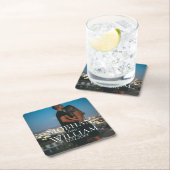 Modern sparen de Datum Persoonlijke Foto Kartonnen Onderzetters (Insitu)