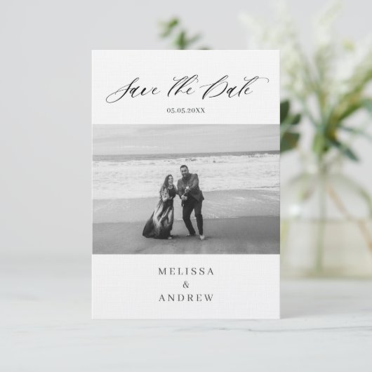 Modern sparen de Datum Save The Date (Staand voorkant)