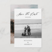 Modern sparen de Datum Save The Date (Voorkant / Achterkant)
