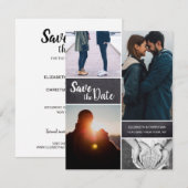 Modern Sparen de datum Veelvoudige Foto van de Wed Aankondiging (Voorkant / Achterkant)