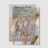 Modern sparen de Datum Vellum Uitnodigingen (Offset (Koppel))