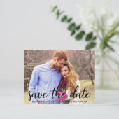 Modern sparen de Foto van het Verloving van de Dat Briefkaart (Staand voorkant)