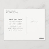 Modern sparen de Mededelingen van de Datum Briefkaart (Achterkant)