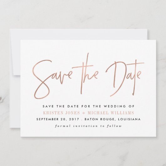 Modern sparen de Mededelingen van de Datum Save The Date (Voorkant)