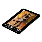 Modern sparen de Verloving van de Datum de Foto WB Magneet (Linkerzijde)