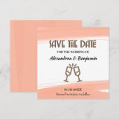 Modern sparen de Waterverf van het Daghuwelijk Save The Date (Voorkant / Achterkant)