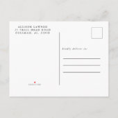 Modern sparen het Briefkaart van de Datum (Achterkant)