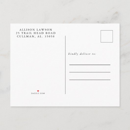 Modern sparen het Briefkaart van de Datum (Achterkant)