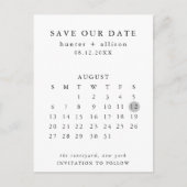 Modern sparen het Briefkaart van de Datum (Voorkant)